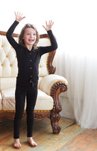 Load image into Gallery viewer, Kid&#39;s Black Pajama Set
