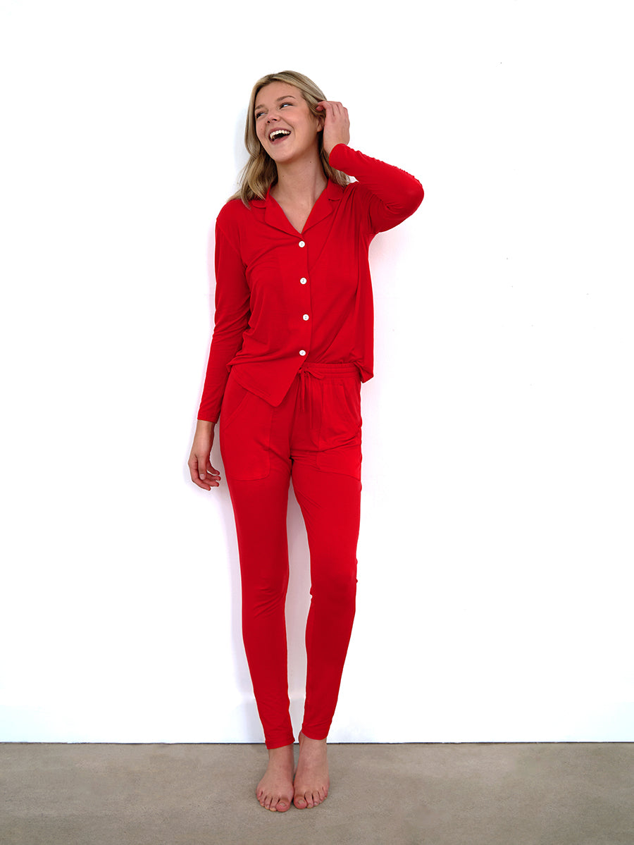 Women's Pajama Set in Red