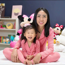 Load image into Gallery viewer, Kid&#39;s Blush Beauty Pink Double-Breasted Pajama Set
